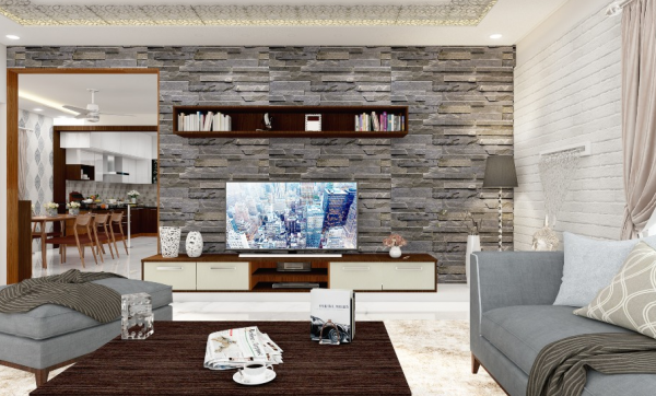 Batu alam dengan tekstur yang menarik